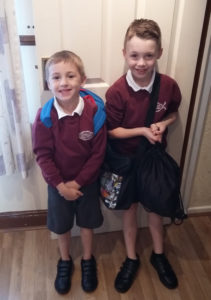 Aaron and Ben Back At School