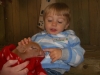 Aaron and a piggy